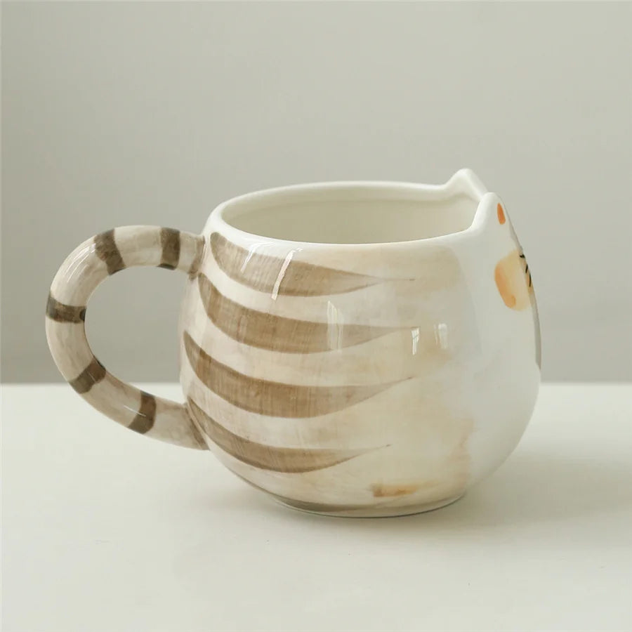 Cute Cat Shaped Ceramic Mug