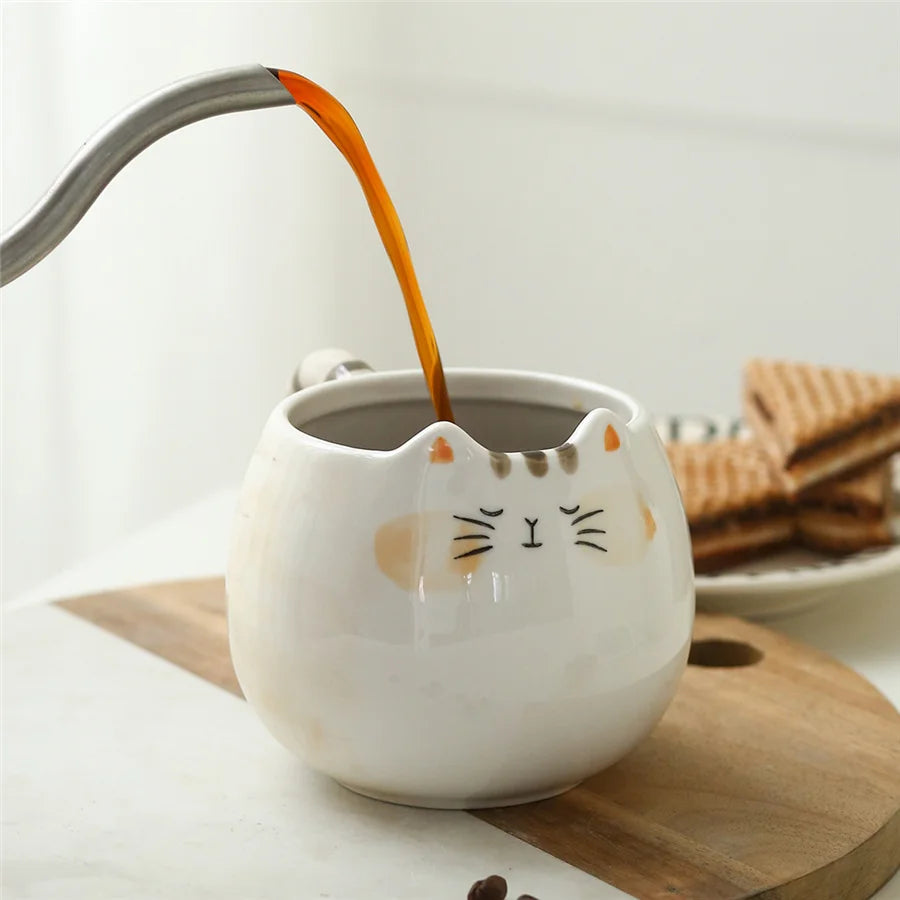 Cute Cat Shaped Ceramic Mug